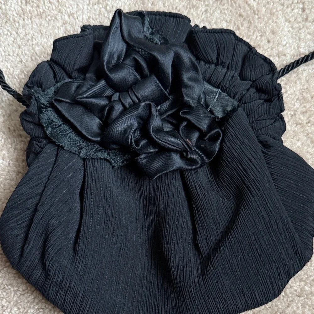 Letty Vintage Elegant Black Evening Bag - Picture 2 of 7